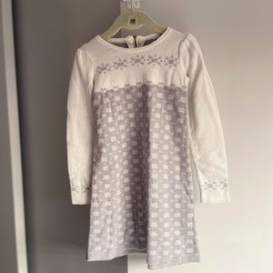 Janie and Jack girls long sleeve snowflake dress